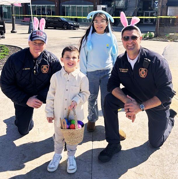Firefighters with Bunny Ears
