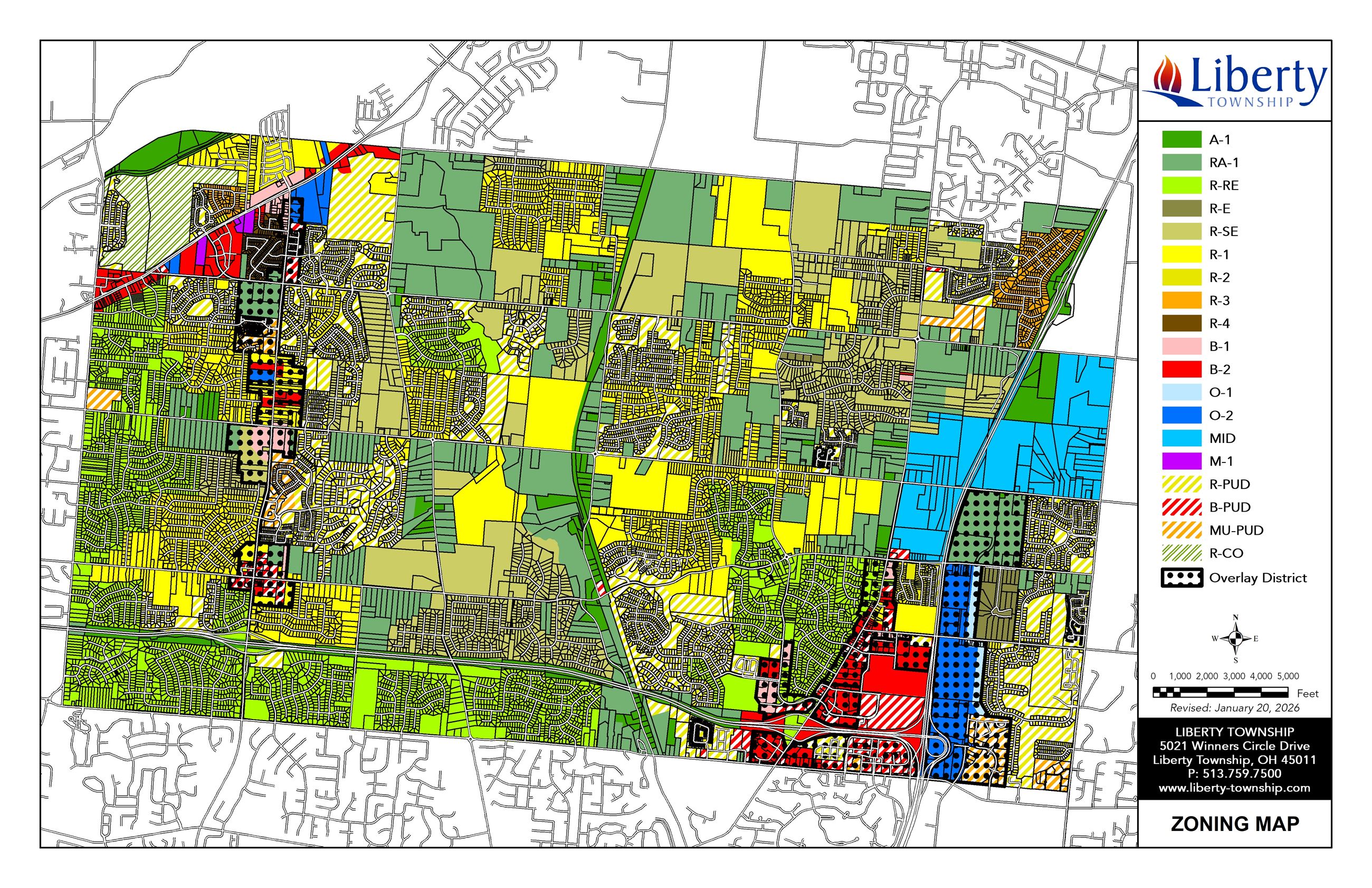 Liberty Twp Zoning Map 1.20.26